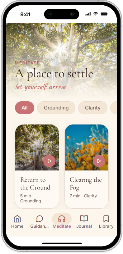 Meditate screen